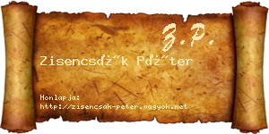 Zisencsák Péter névjegykártya